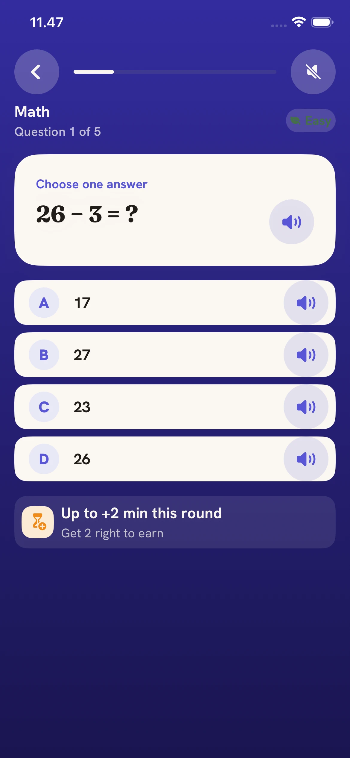 Et spørgsmål fra Shields matematikaktivitet i den native app med en eksempelfamilie.